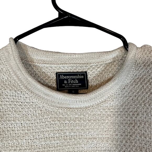 Abercrombie & Fitch Tan Cotton/Linen Blend Pullover Knit Sweater Women Sz S - Picture 4 of 6